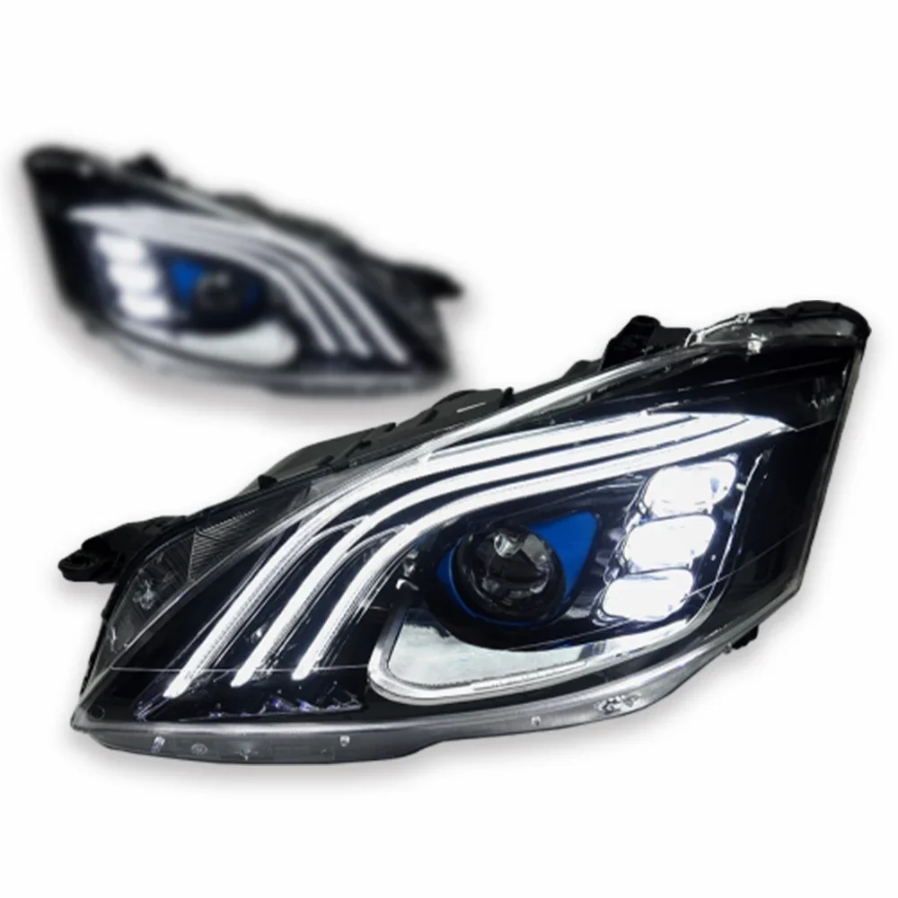 

Автомобильные фары для Benz S-Class W221 2006-2013 S300 S320, обновленные модифицированные светодиодные фары, динамические указатели поворота, автомобильные аксессуары