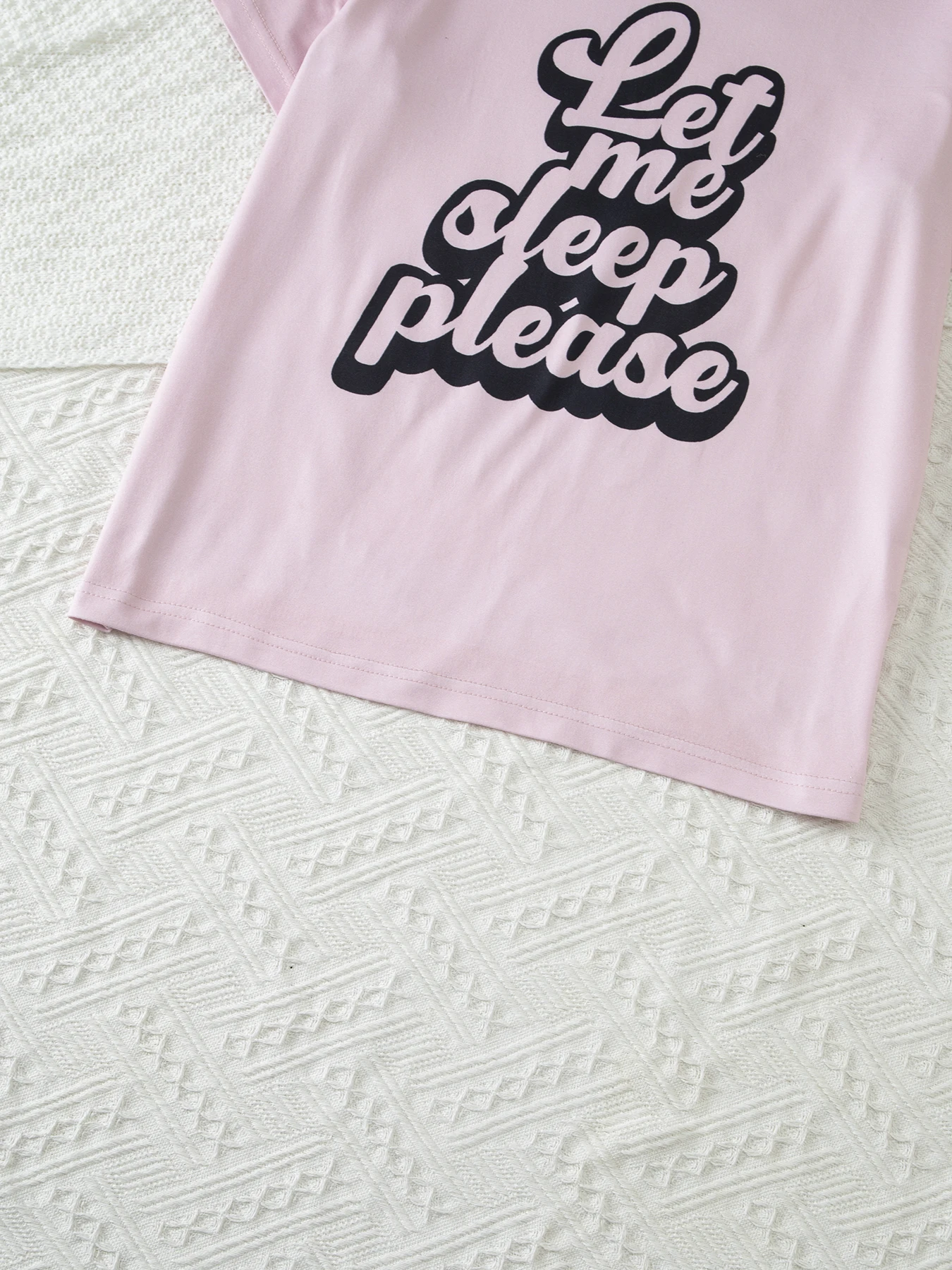 2-teiliges Set aus süßen und niedlichen Kurzarm-Shorts für Teenager-Mädchen, lässiges und vielseitiges Schlafanzug-Set für Mädchen in der Mittelstufe – Detail 12