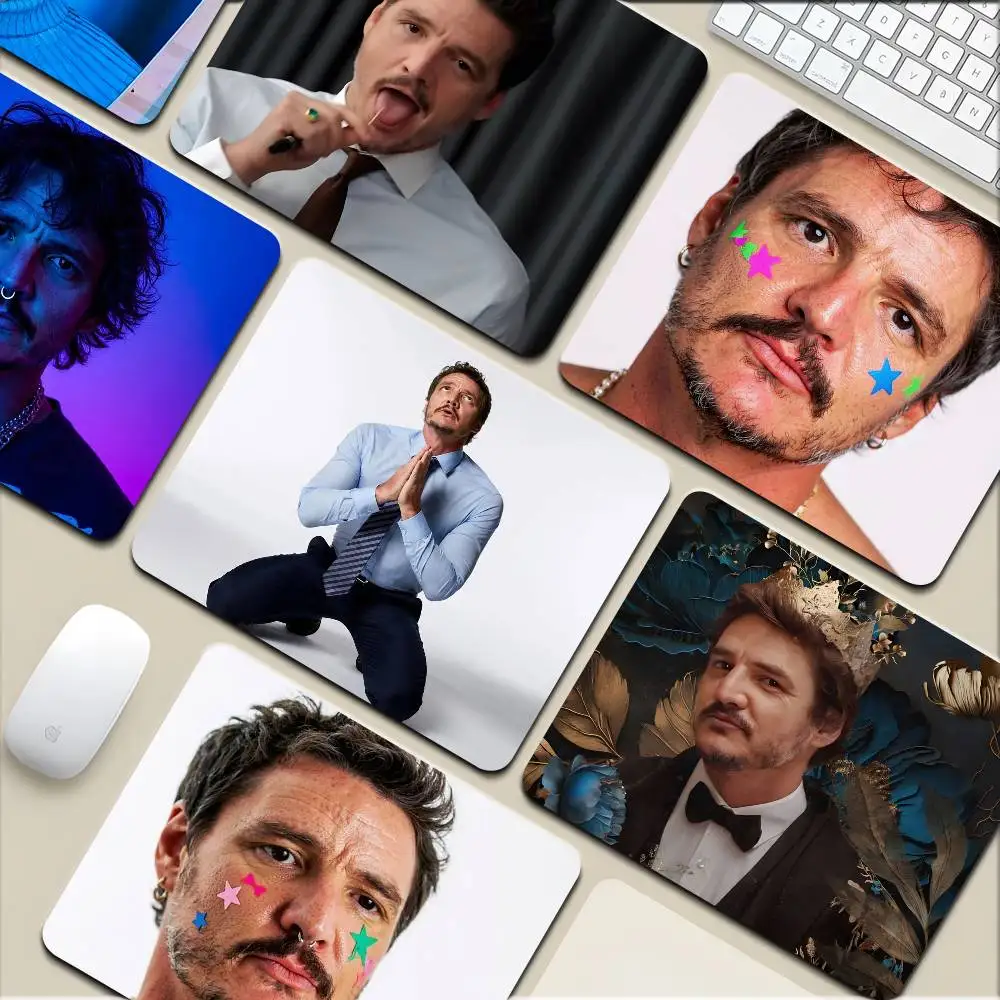 Berühmte Film- und Fernsehschauspieler Pedro Pascal Kleines Mauspad Tastaturpad Laptopkissen Rutschfeste Schreibtischunterlage