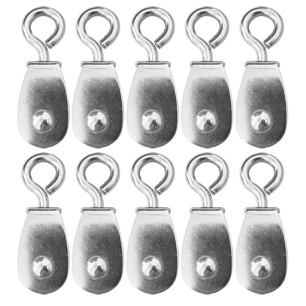 10 Packs Pulley 360 Swivel Pulley Lifting Heavy Objects Smooth 360 Rotation 304 Stainless Steel Construction For Dog Systems