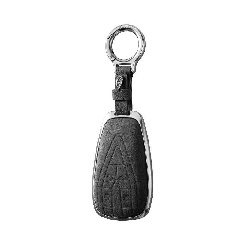 Suede Leather Key Fob Cover For Changan UNI-T UNI-k 2021 Key Fob Case Holder Accessories