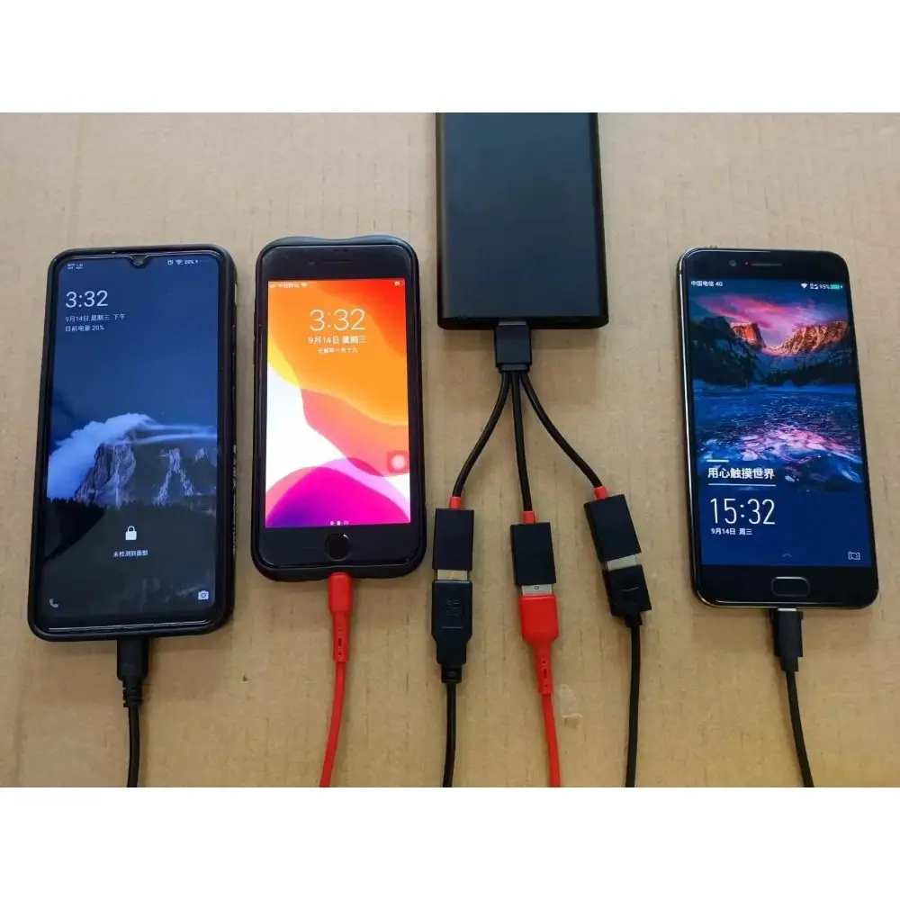 2024 2 in 1 USB HUB Type C Hub Data Transfer USB Splitter Multifunction Adapter 3 in 1 Charging Cable