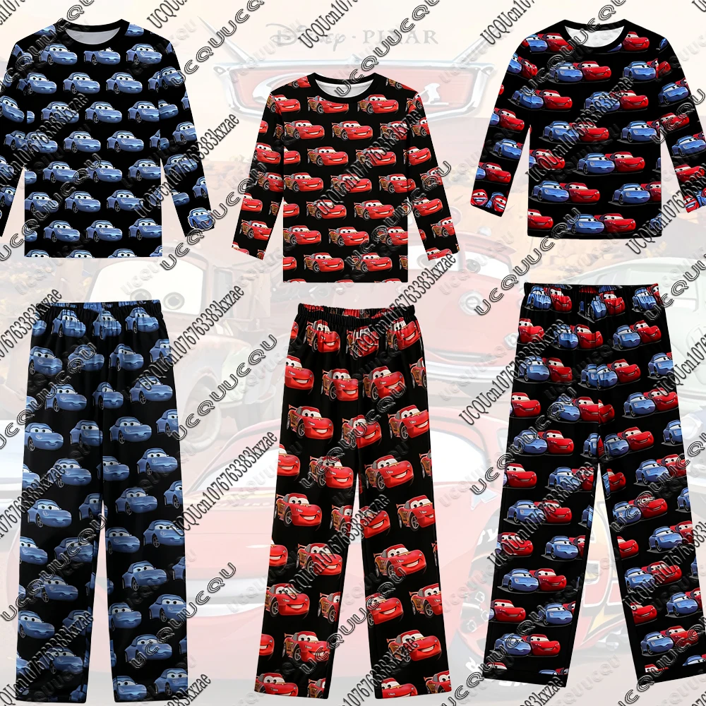 

Lightning McQueen&Sally Long Sleeve+Pajamas Pants Comfortable Stretch Women's Pajama Suits Couple Home Sleepwear Home Clothing