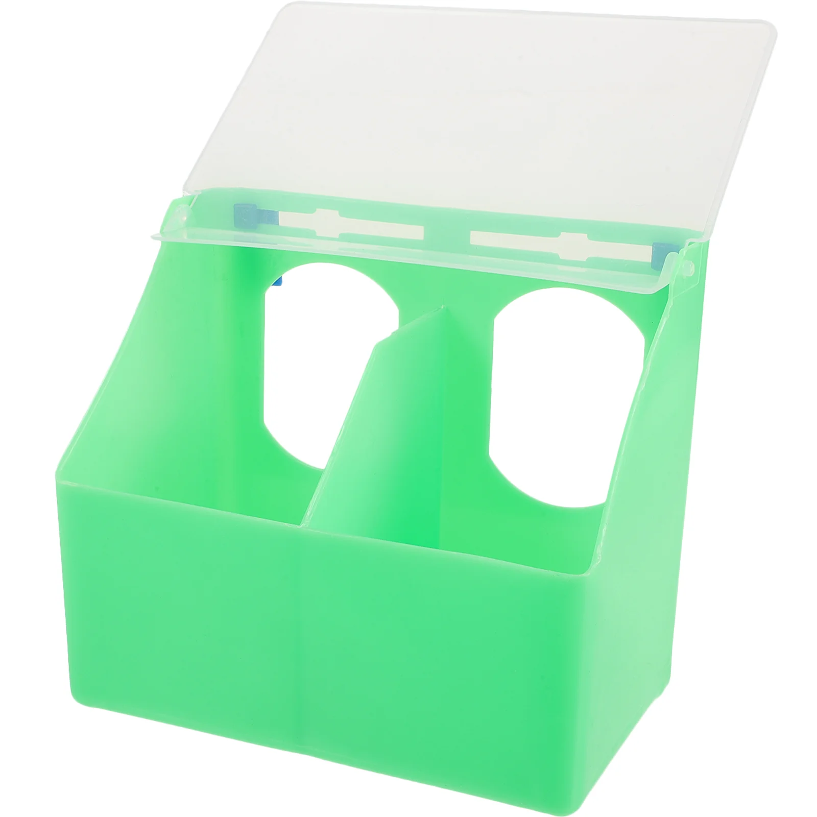 Pigeon Box 3 Hole Hanging Container Plastic Anti Spatter Wear Resistant Easy Clean Feeder for Pigeons Parrots