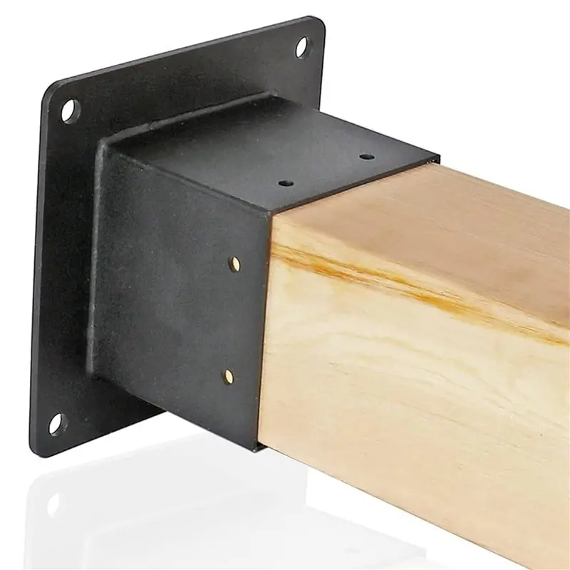 My Home 4X4 Inch (Actual:3.5X3.5Inch) Post Stainless Steel Flange Anchor Base With Screws For Deck Railing (4 Pack)