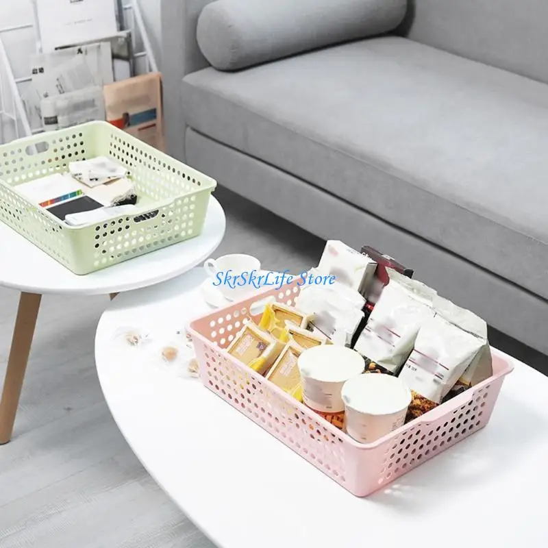 E65E 6PCs Permanent Book Storage Canisters Colorful Desktop Trays Office Materials Arrangement