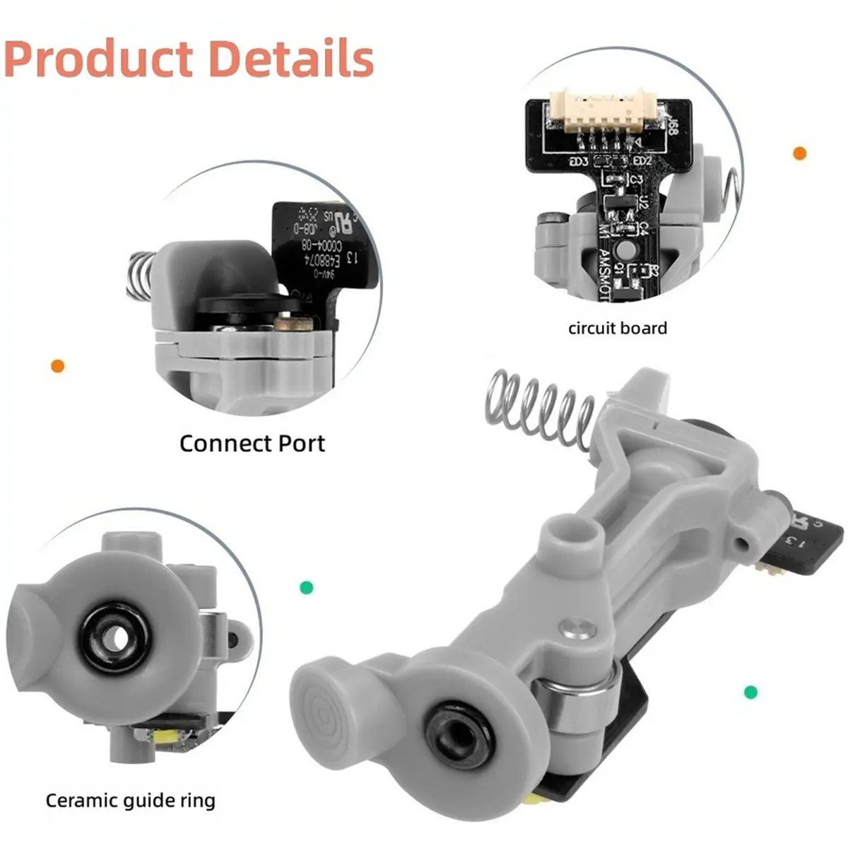 For AMS Upgraded Feeding Unit First Stage Feeder Nozzle Assembly Maintenance Kit 3D Printer Parts