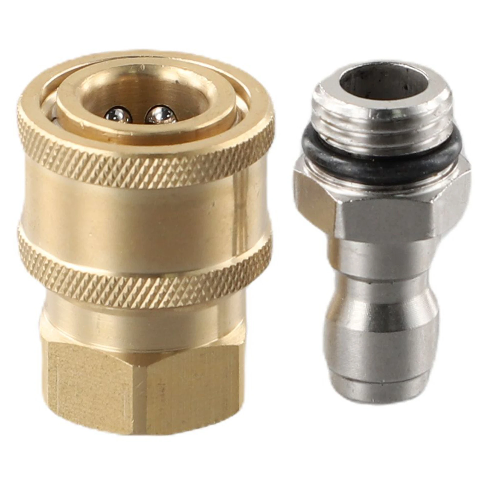 

Convenient Useful Connector 1/4 Male M22/14 Female Brass Parts Pressure Washer Quick Release Replacement Stainless Steel