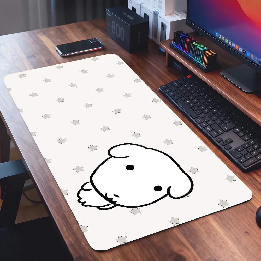 Cartoon cute G-Ganadi Dog Mouse Pad Square Office Gaming Desk Mat Waterproof Non-Slip Rubber Decorative