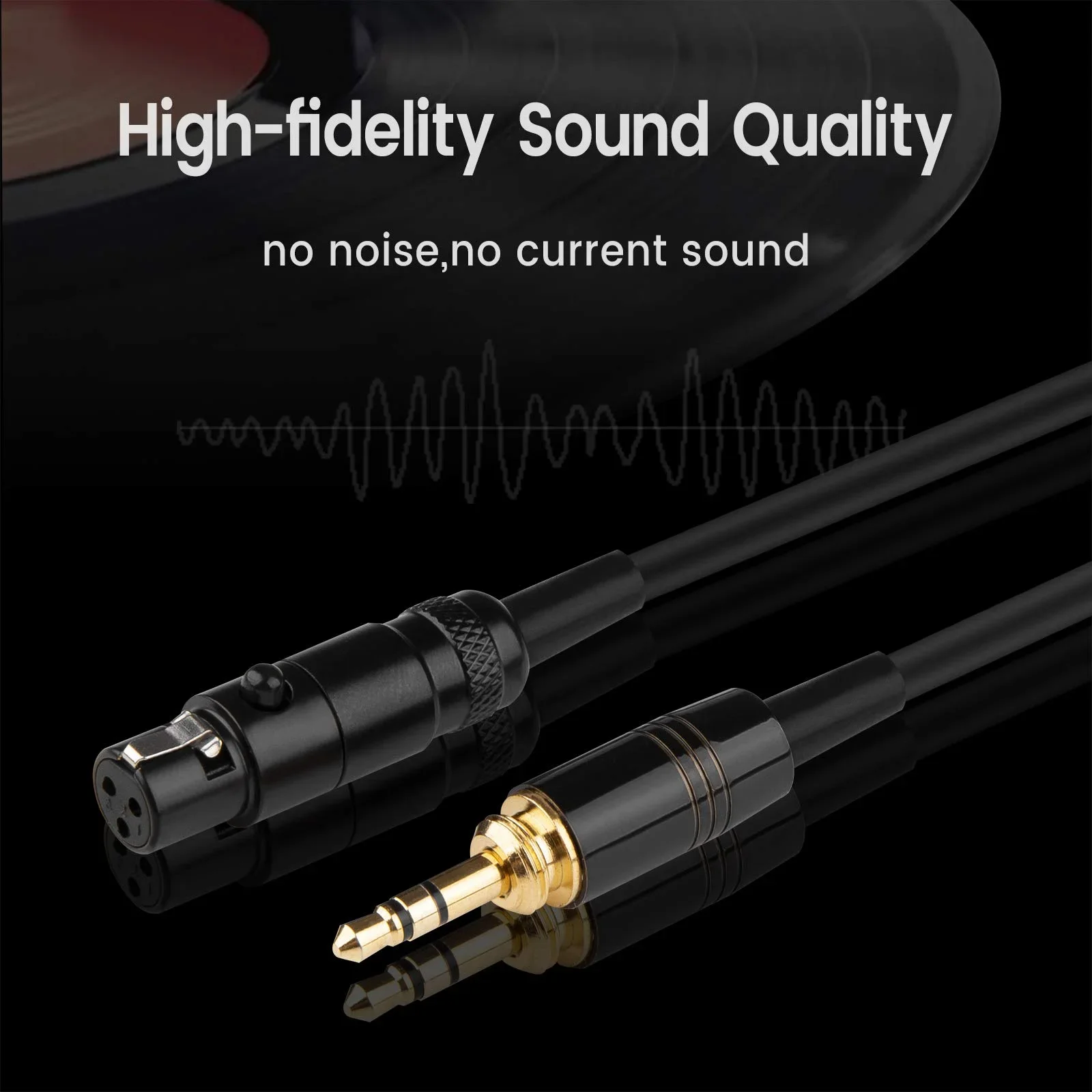 6.35mm Spring Coiled Mini XLR 3 Pin Replacement Cable Extension Cord for Beyerdynamic DT 700 900 1990 1770 Pro X Headphones