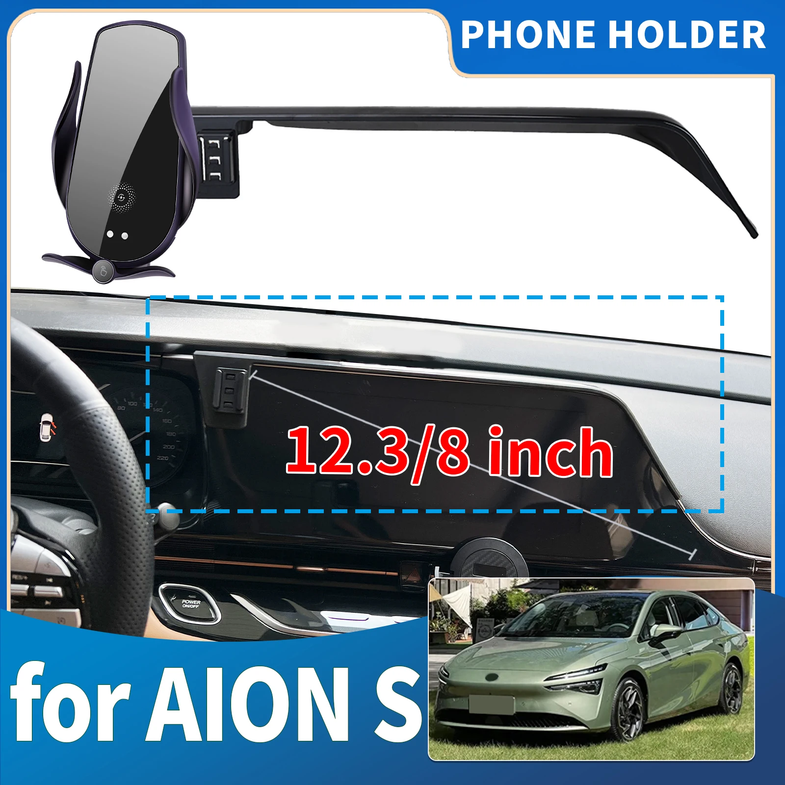 

fit for AION S 12.3 inches 2024 2025 ​​Integrated Screen Mount Phone Holder Mount Car accessoires