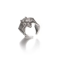 Bague gothique chauve-souris ailée, bande ouverte réglable en alliage de Zinc pour hommes et femmes, bijoux Punk romantiques foncés, cadeau 3