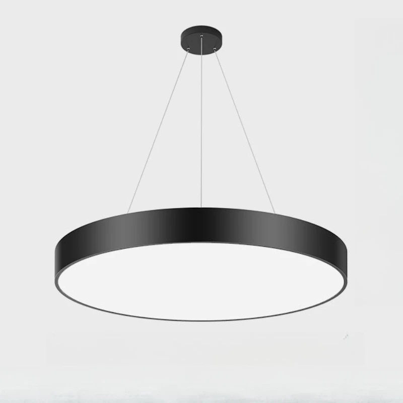 Nordic LED Solid Round Pendant Light Industrial Style Hanging Lamp for Home Bar Office Mall Internet Cafe Gym Shop Decoration