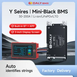 Daly Smart BMS LCD de 3 polegadas UART 4S 7S 8S 13S 14S 16S 17S 20S 24S Bluetooth integrado 100A 120A 150A 200A Lifepo4 Li-Ion L
