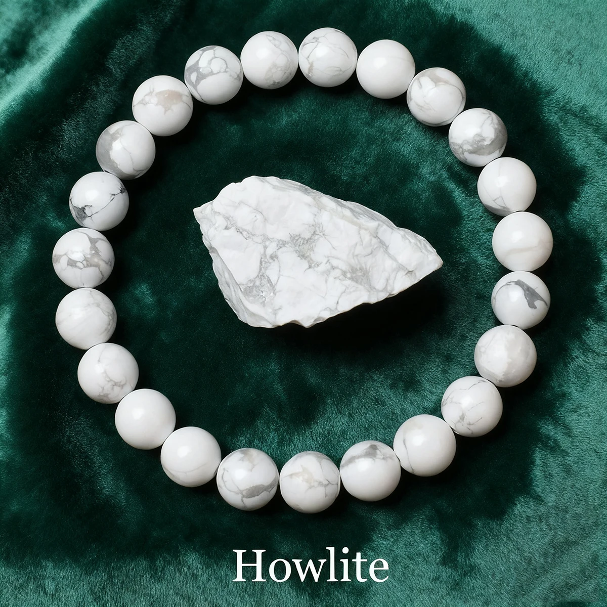 

4/6/8/10mm Natural White Howlite Bracelets Round Turquoises Stone Beaded Elastic Bracelet for Women Men Fashion Power Jewelry