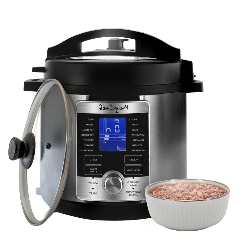 

Stainless Steel Digital Electric Pressure Cooker 6 Quart with 14 Cooking Programs Easy Clean Removable Pot Pressure Release