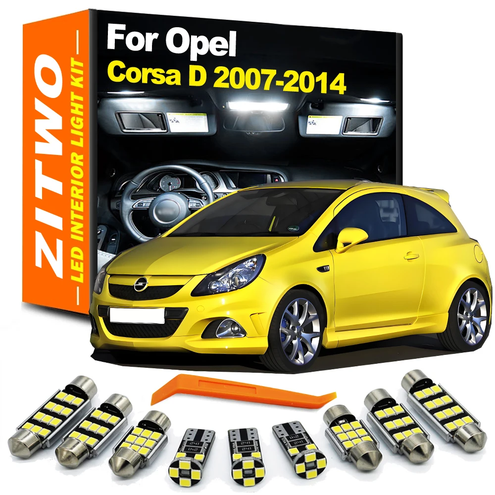 

10Pcs Canbus LED Interior Light Dome Map Ceiling Bulb Kit For Opel Vauxhall Corsa D 2007 2008 2009 2010 2011 2012 2013 2014