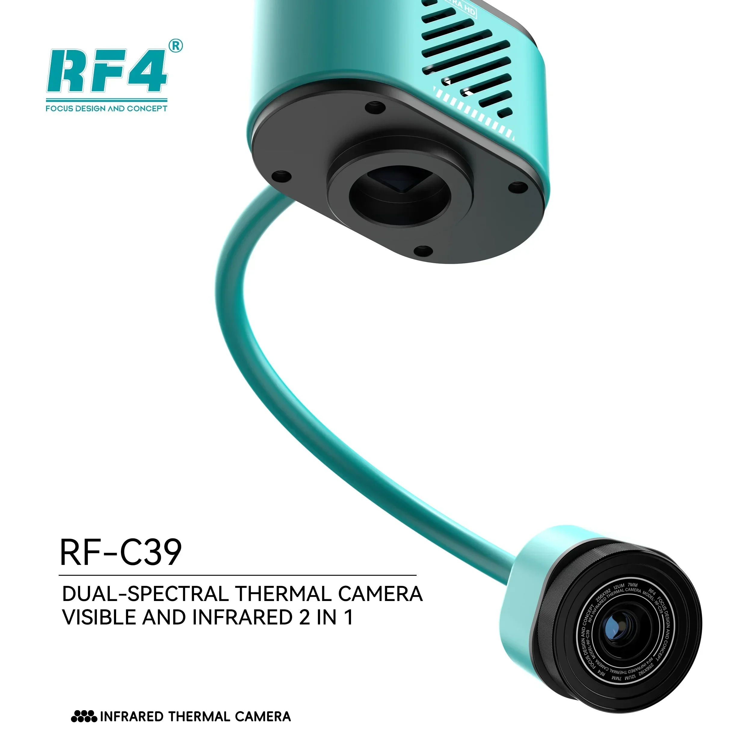 2026   RF4 new dual-spectral thermal imaging camera RF-C39, captures both visible and infrared thermal images of objects