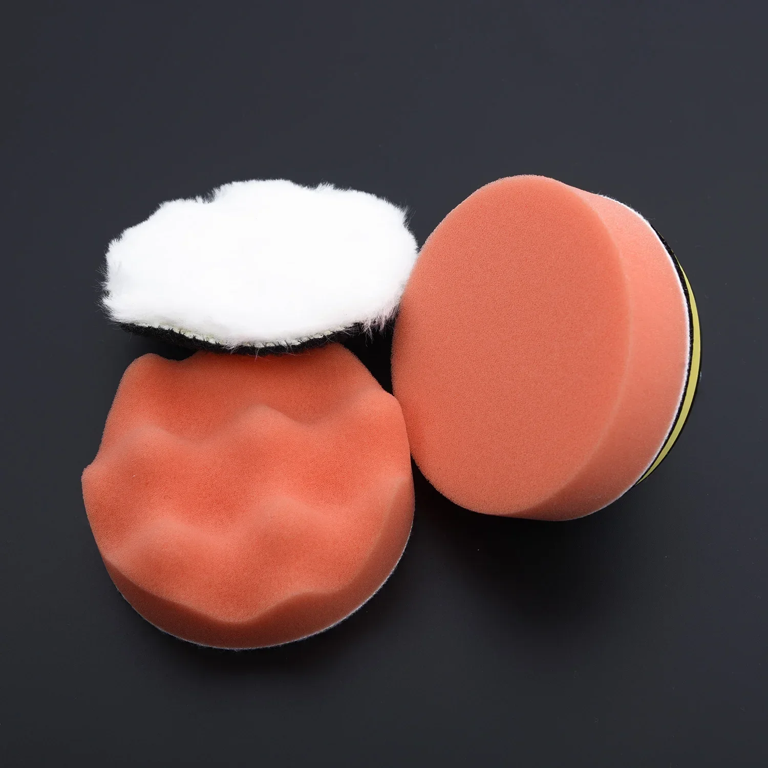5Pcs/Set 4” Gross Polishing Buffing Pad Kit Tool With Drill Adapter Car Polisher Buffer Widely Use  Car Accessories
