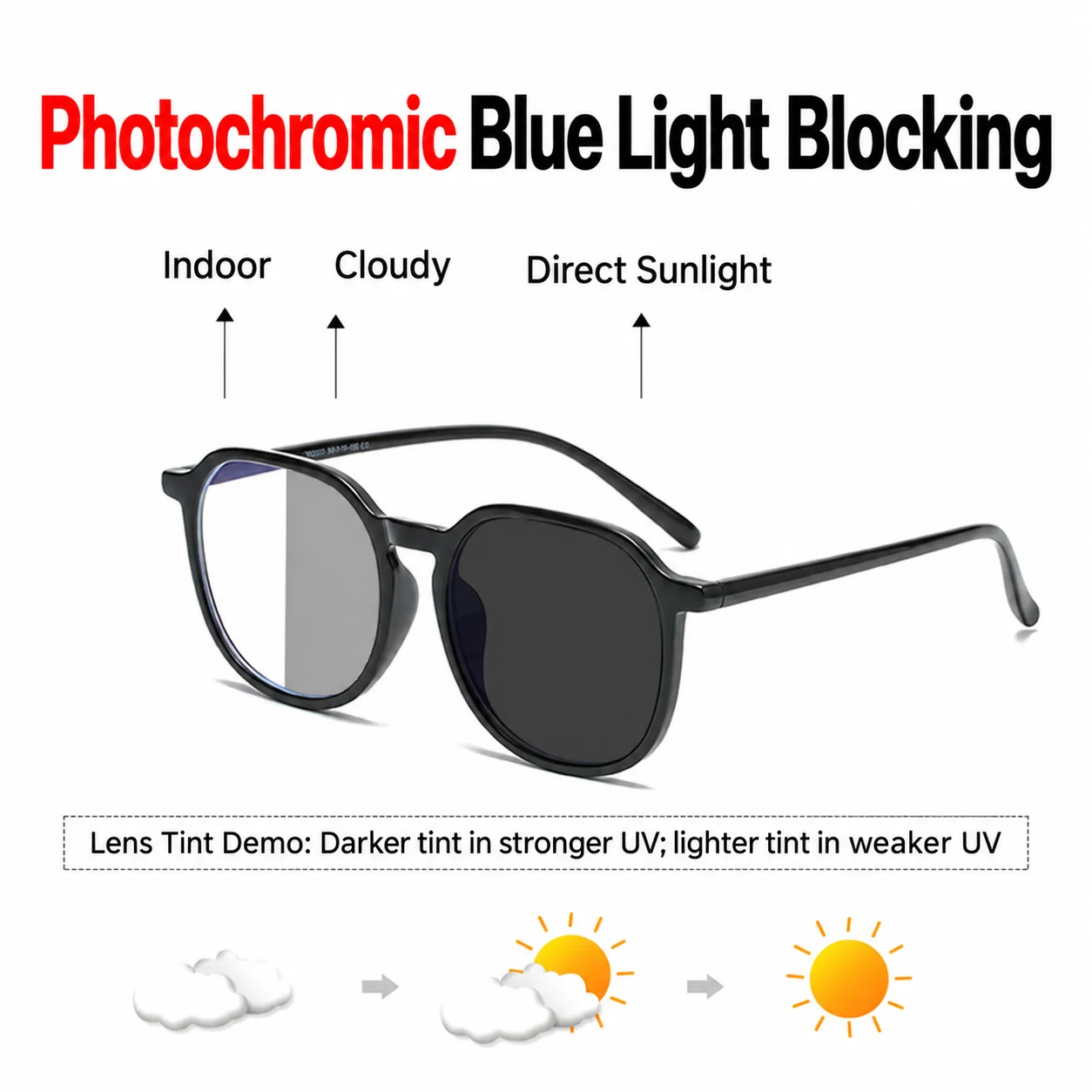 Prescription-Ready Glasses Lightweight Blue Light Filtering Glasses Blue Light Blocking Glasses Unisex For Screen Time Casual
