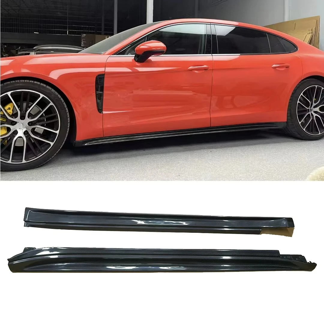 For Panamera 971 SD Style Carbon Fiber Side Skirt for Porsche Panamera 971