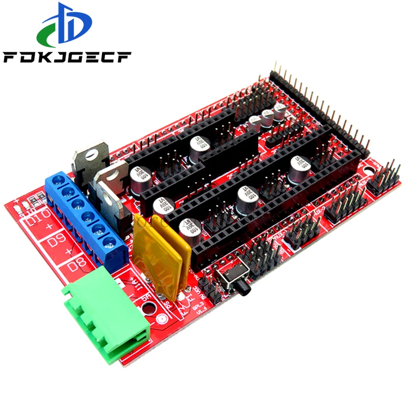 RAMPS 1.4 Panel Part Motherboard 3D Printers Parts Shield Red Black Controls