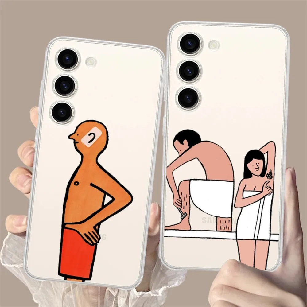 Jean Jullien Art Phone Case for Samsung Galaxy S8 8S G950F G950 A91 A80 A73 5G A72