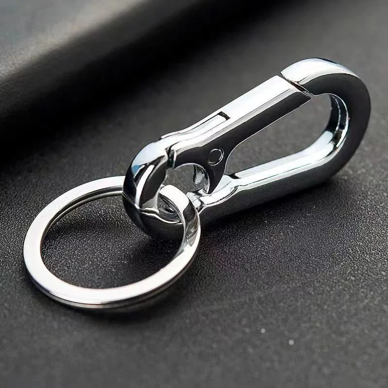 Fashion Car Keychain Strong Carabiner Shape Keyring High Quality Climbing Hook Zinc Alloy Unisex Gift Auto Interior Accessories