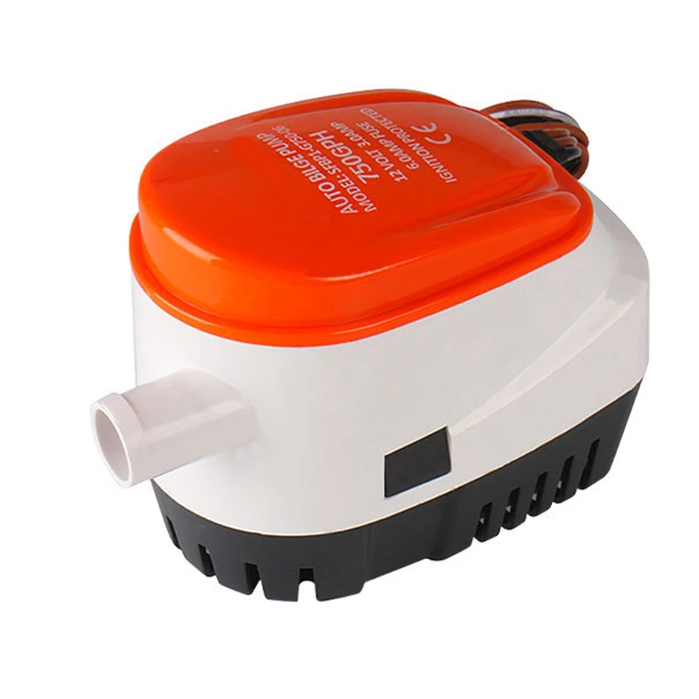 

12V DC Bilge Pump Fully Automatic Switch Electric Small Submersible Pump 750GPH Big Flow Drainage