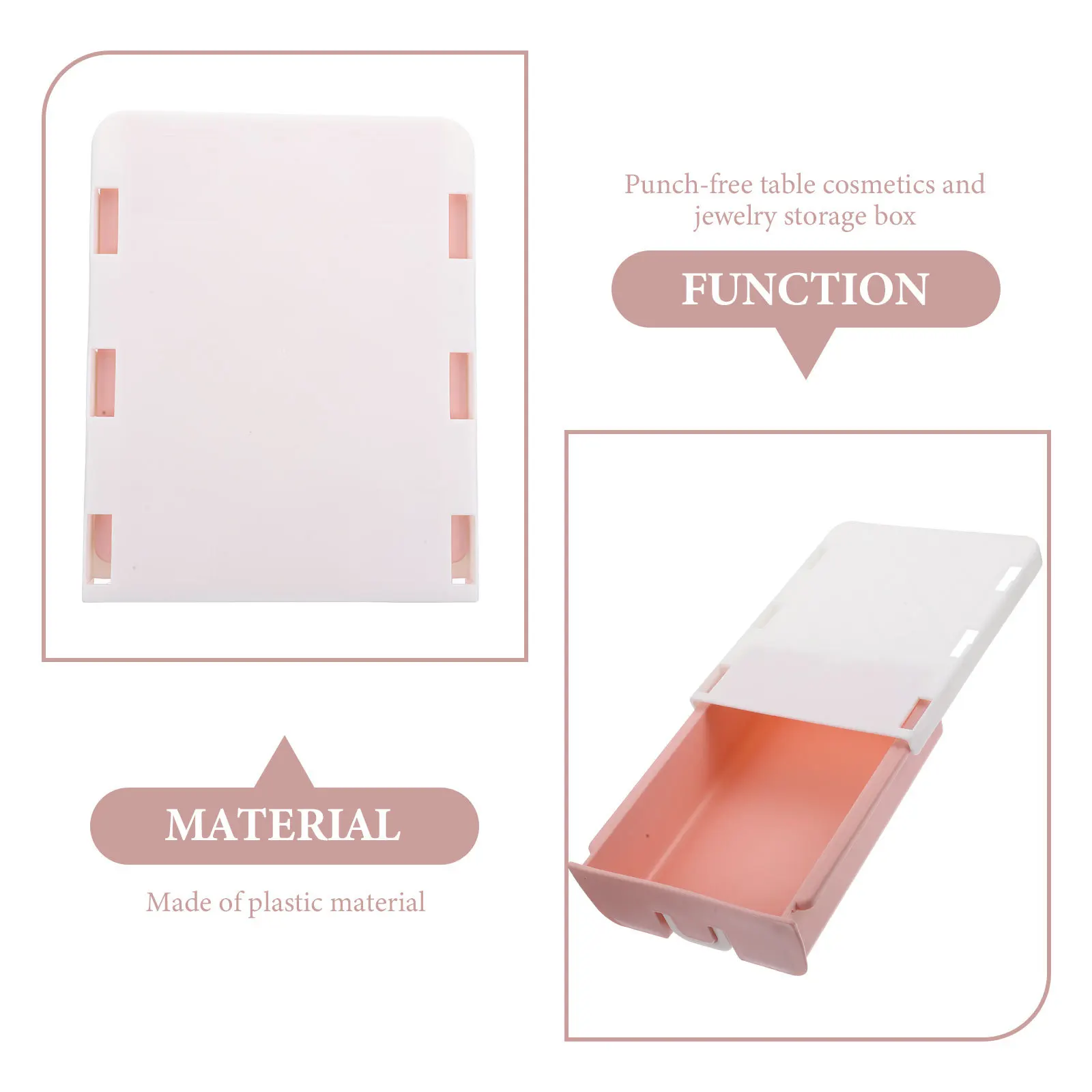 

Drawer Style Storage Box Large Capacity Under Desk Organizer For Office Dorm Study Stationery Jewelry Cosmetics Durable