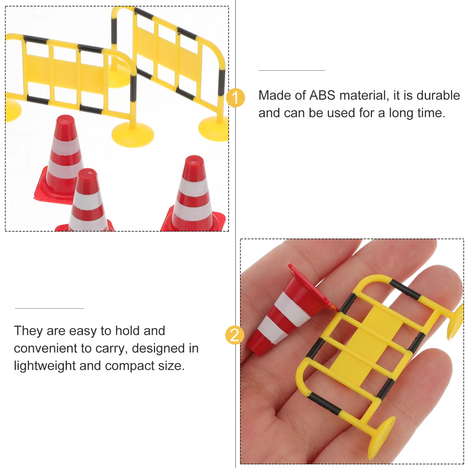 32 Pcs Road Sign Barricade Roadblock Toy Cone Kids Sports Toys Car Abs Children Plaything Fitness Mini