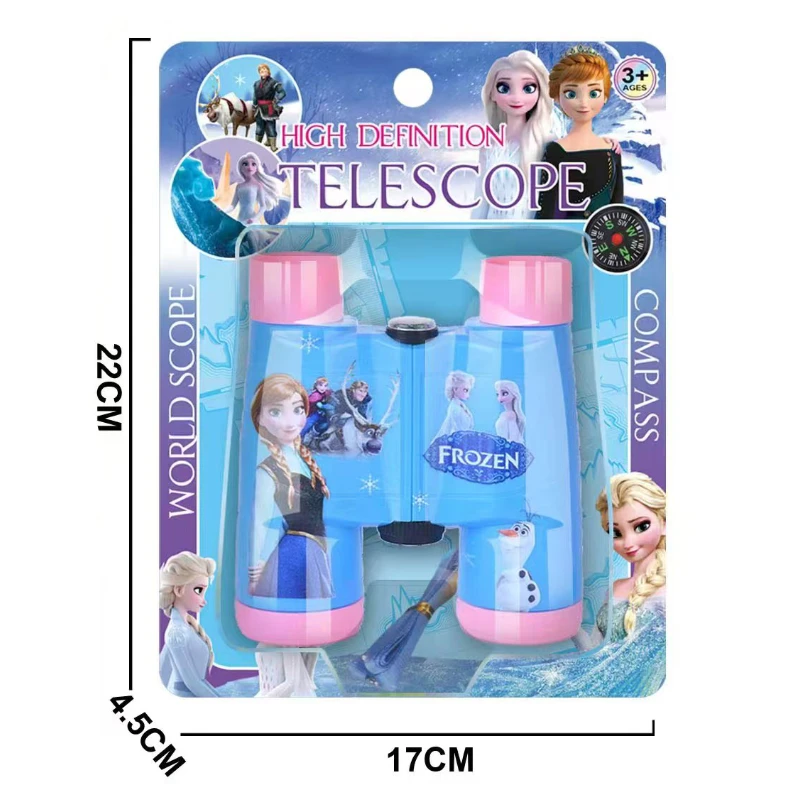 Disney Frozen Princess Elsa Telescope Kids Educational Learning Children Toys Cartoon Bird Watching Folding Telescope