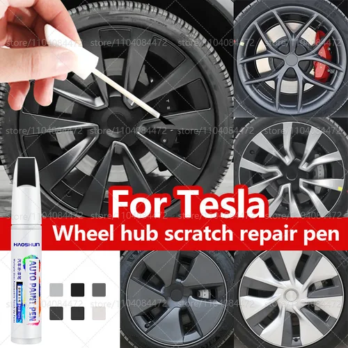 Para Tesla Model 3 Y S X pluma de reparación de arañazos de rueda de coche negro mate pistola oscura gris plata negro múltiples colores pluma de reparación de pintura