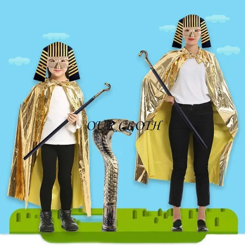 

1/2pcs Египетский фараонский костюм фараон наряд Хэллоуин Косплей аксессуар Древний Египетский Костюм y1ac
