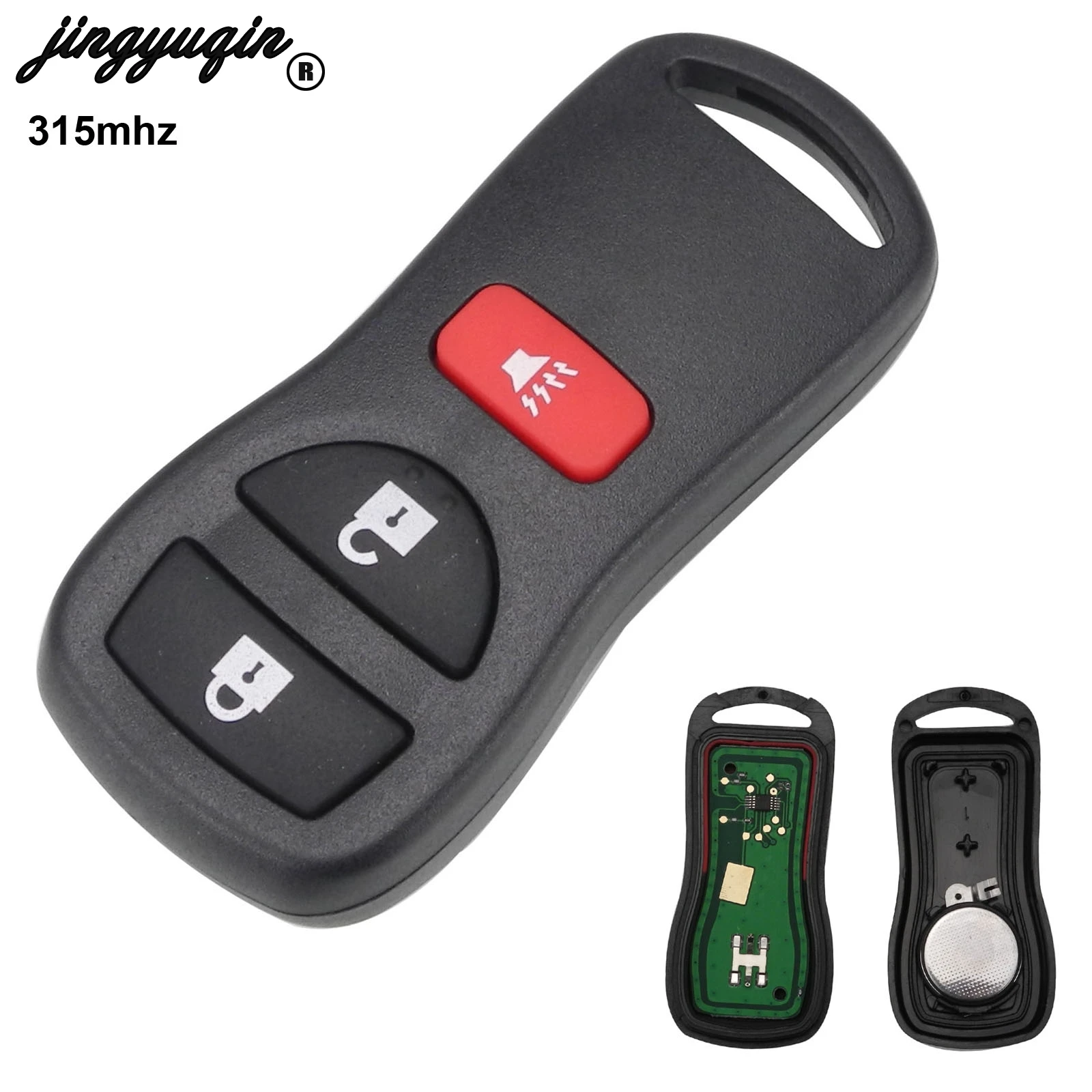 

jingyuqin 3 Buttons For Nissan Armada Frontier Murano Pathfinder Quest Titan Xterra 2002-2007 Remote Car key 315Mhz ID46 Chip