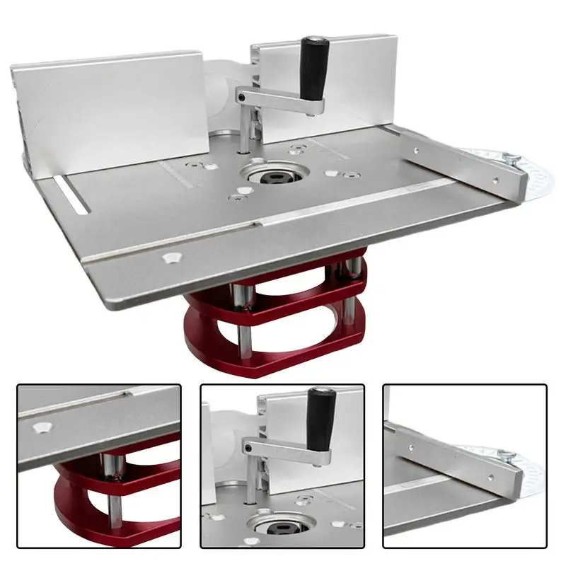 Router Tisch Lift Heavy Duty Holz Router Lift System Kit Anti-rost Hebe System Basis Klare Skala Holzbearbeitung Werkzeuge gravur