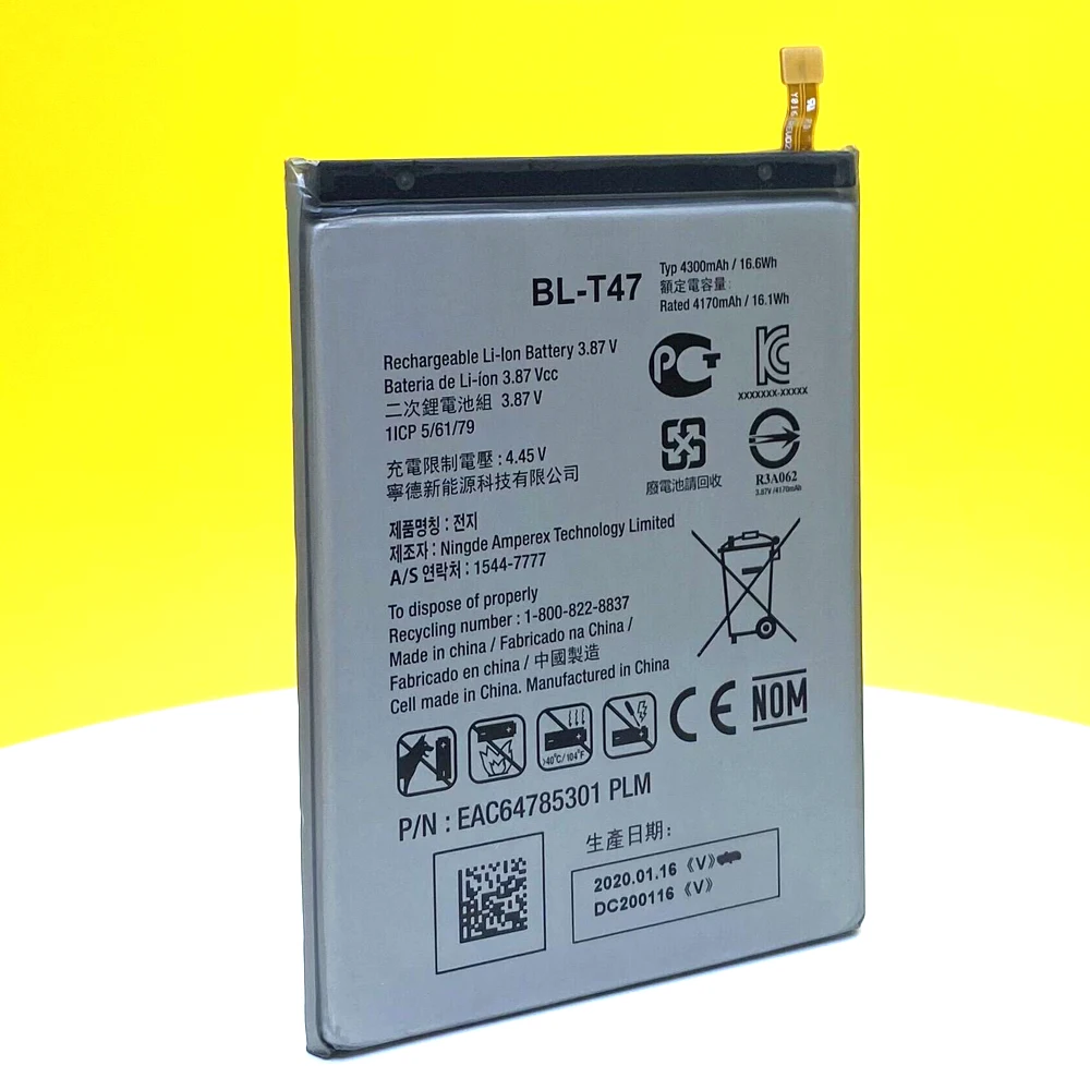 100% NEW 4300mAh BL-T47 For  LG Velvet LMG900TM Velvet 5G G9 High Quality Battery