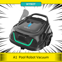 WYBOT A1 Cordless Pool Robot Vacuum, Double Filters, 120min Runtime, 2.5H Fast Charging, for Above Ground Flat-Bottom Pools