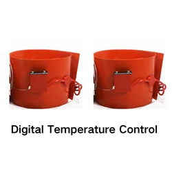 220V 20-200L Digital Temperature Control Silicone Band Drum Heater Blanket Oil Biodiesel Plastic Metal Barrel Gas Tank