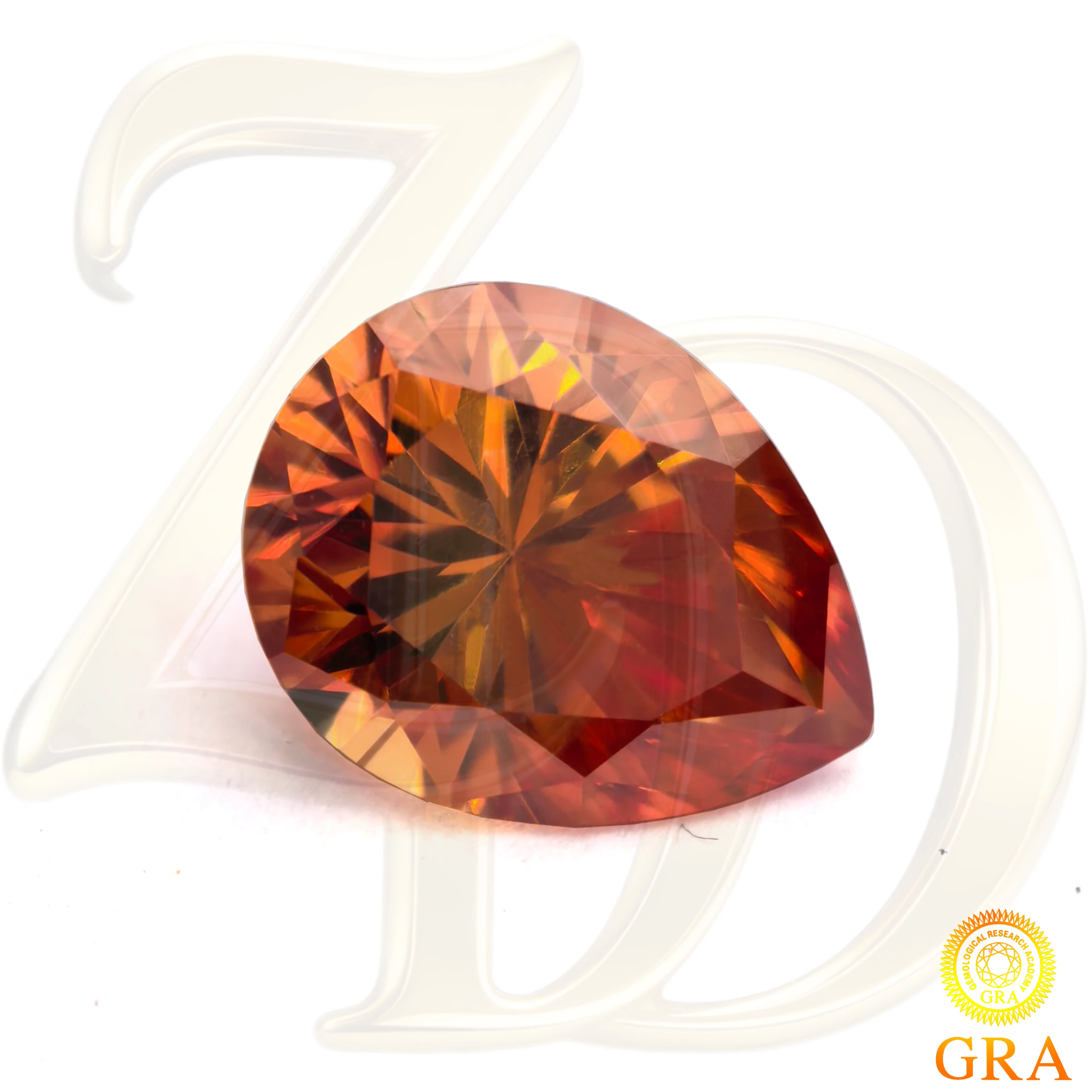 Moissanit-Stein in Orangerotem – Jewelry Making Gemstones Bewertung und Preis