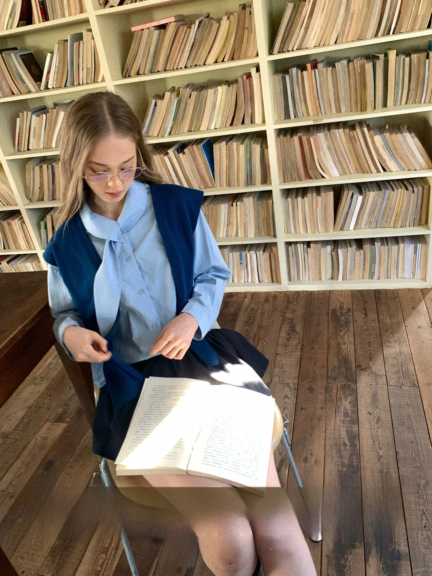 

Ele Loose Women's irt Anni's Thoughts Vintage Polka Dot Design Irregular Tie French Sle Cotton Modal Blend Long Sve