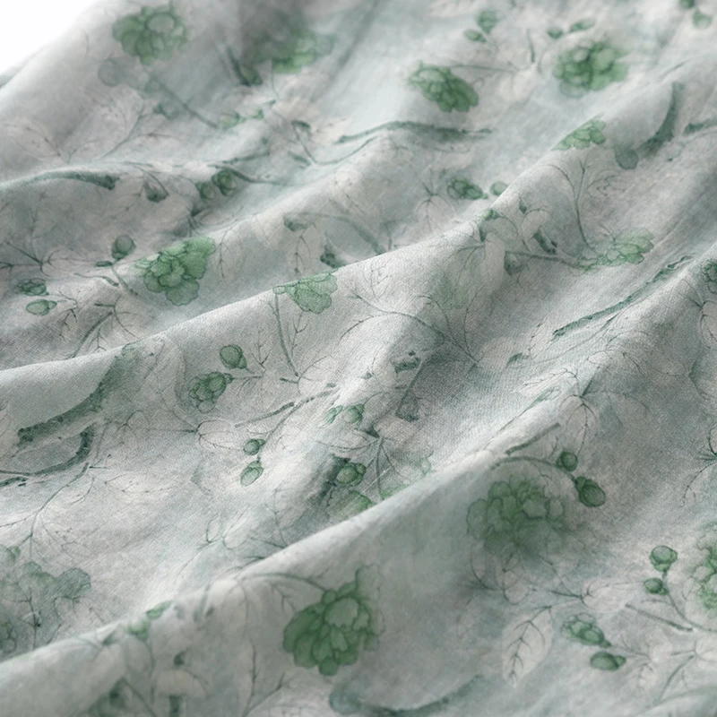 جديد القطن الكتان ort Sve ميدي الدكتور المرأة ريترو تصميم ألف خط تنورة عالية الخصر تخفيف Sle الصيف Faion Dr #3