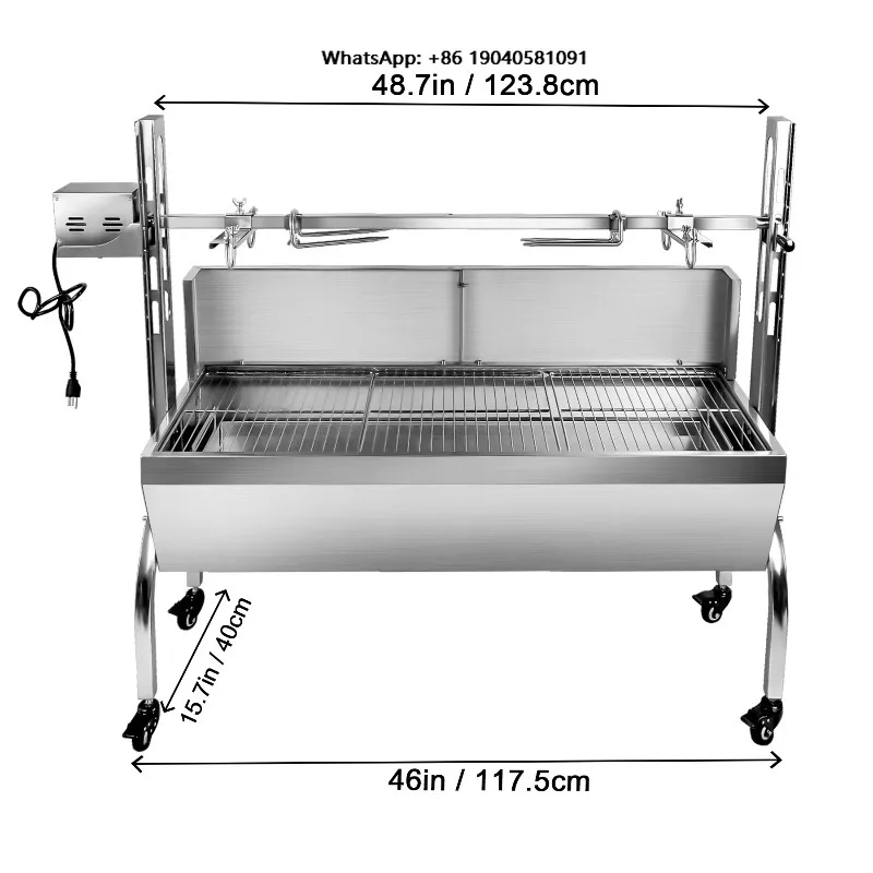 Adjustable Height Portable Stainless Steel Charcoal BBQ Grill for Outdoor Camping and Hiking Trips Iron Material Carbon Type