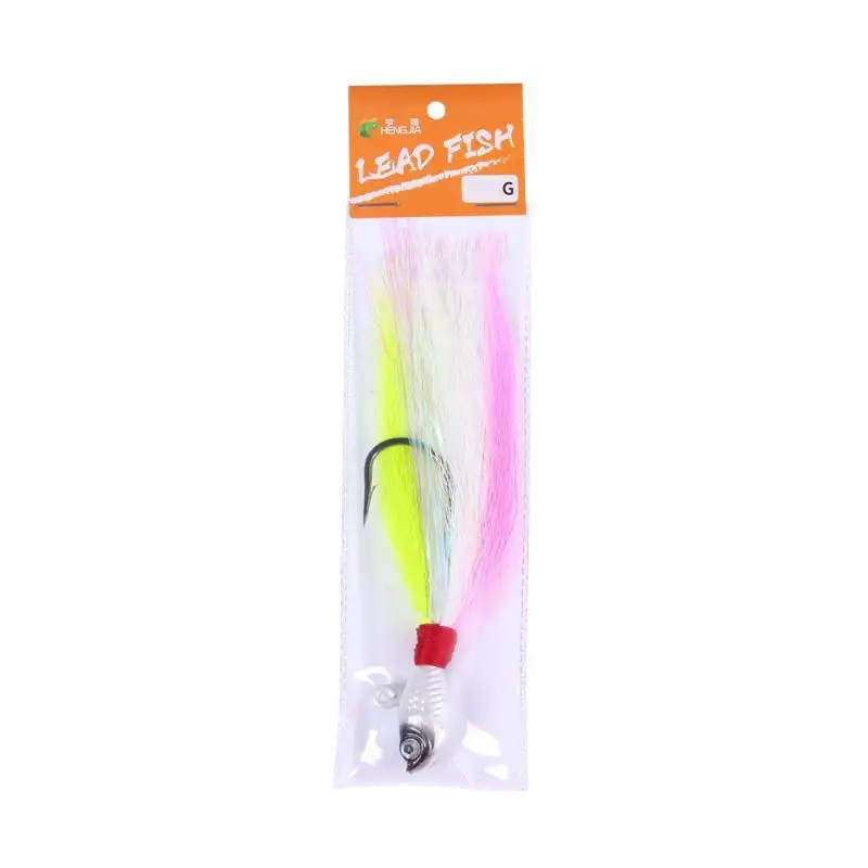 Bucktail Jigs 7g 10g 14g 21g 28g 42g 56g 82g Metal Jig Hook Saltwater Jigging Lure Jigs Bait For Mahi Marlin Waho Tuna Fishing