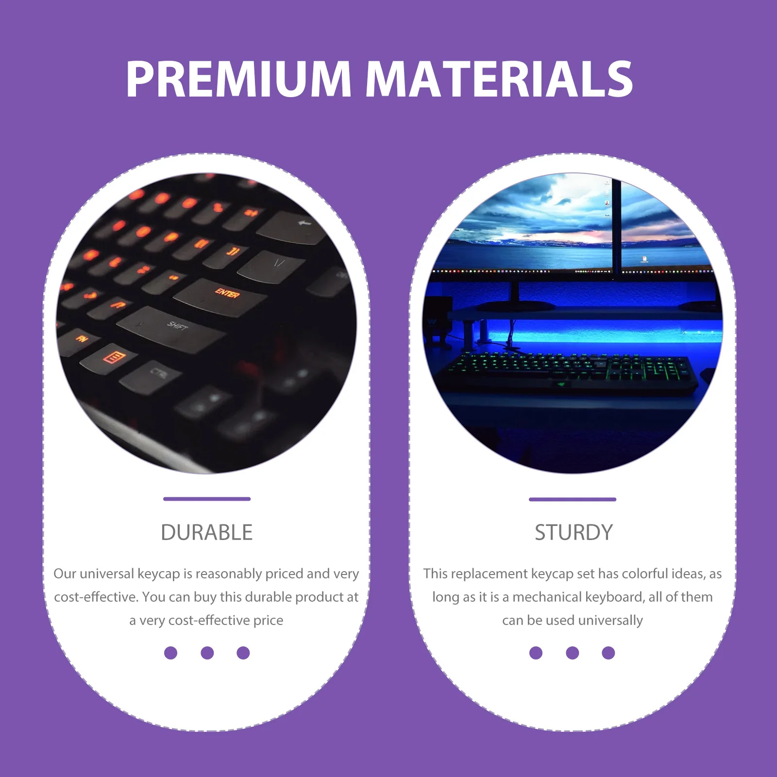 

1Set Universal Colorful Keycap Replacement Set Durable Metal Keycaps Aluminum Mechanical Keyboard Gaming Key Caps