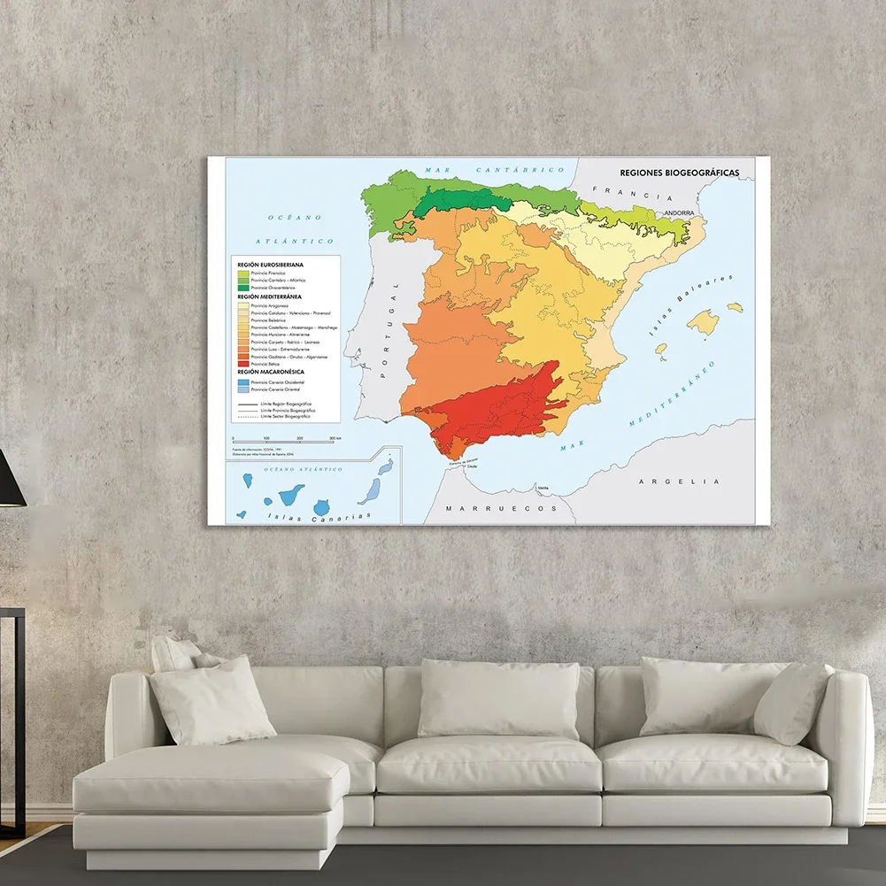 150*100 cm Mappa della Spagna (in spagnolo) Wall Art Poster Tela non tessuta Ufficio Soggiorno Decorazione della casa Materiale scolastico