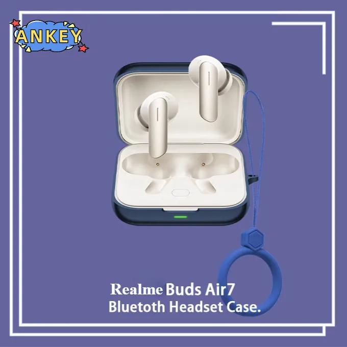 

Чехол для наушников Realme Buds Air 7 Pro, защитный чехол от падения, мягкие силиконовые беспроводные Bluetooth-наушники для переноски