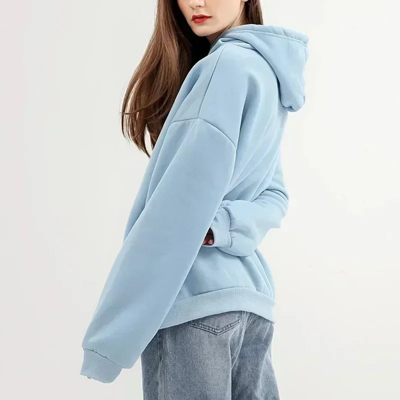 Women Letter Print Hoodies 2024 Spring Autumn Female Long Sleeve Hooded Sweatshirts Fashion Tops Lady Casual Loose Pullovers