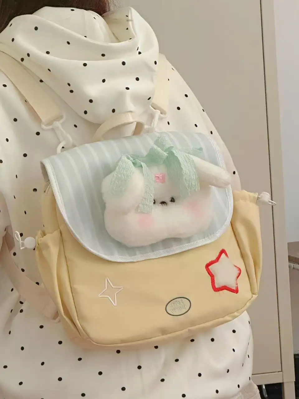 Милый мультяшный рюкзак — школьная сумка большой емкости для студентов |   Универсальная повседневная сумка через плечо с плюшевой куклой