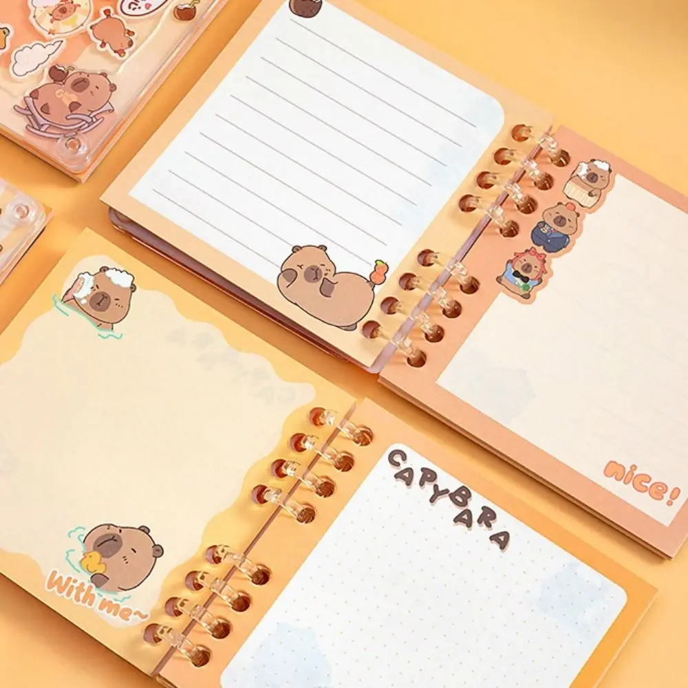 Portable Acrylic Shaking Capybara Book Hand Ledger Memorandum Capibara Pocket Book DIY Loose-leaf Kapibara Notebook Study